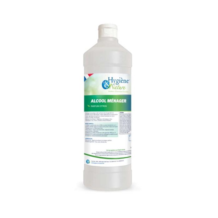 produit d'entretien hygiène & nature alcool ménager citron