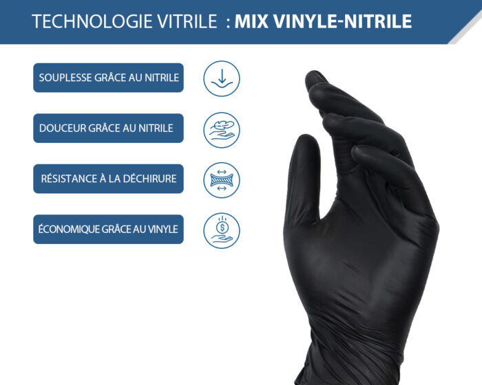 Gants vitrile noir 3 OP