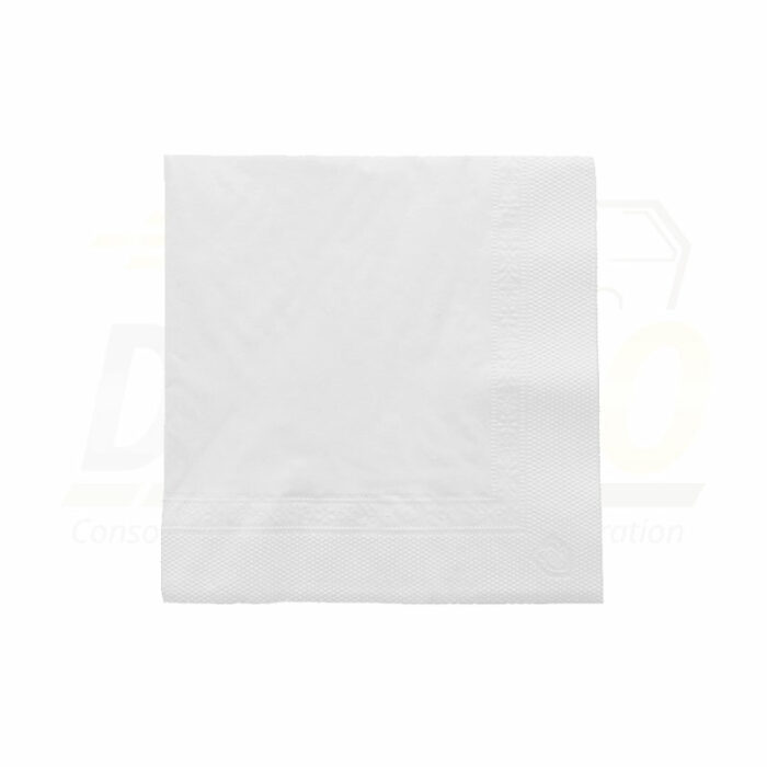 serviette blanche ouate 25x25 cm 2 plis