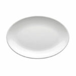 grande assiette ovale melamine blanche réutilisable agrandit