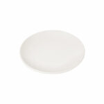 Assiette plate melamine ivoire réutilisable 3/4