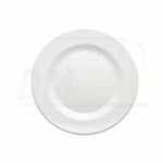 Assiette plate melamine blanche réutilisable