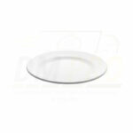 Assiette plate mélamine blanche réutilisable profil