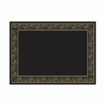set de table rectangulaire en cellulose pure ouate noir et or 'Troya' 2 plis 31x43 cm