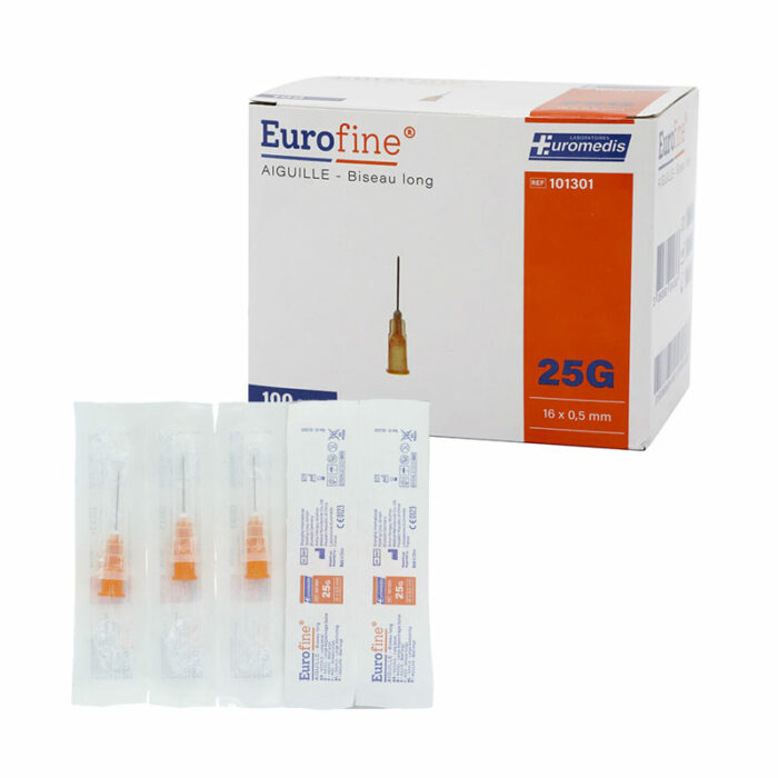 Aiguilles hypodermiques 25G orange Eurofine