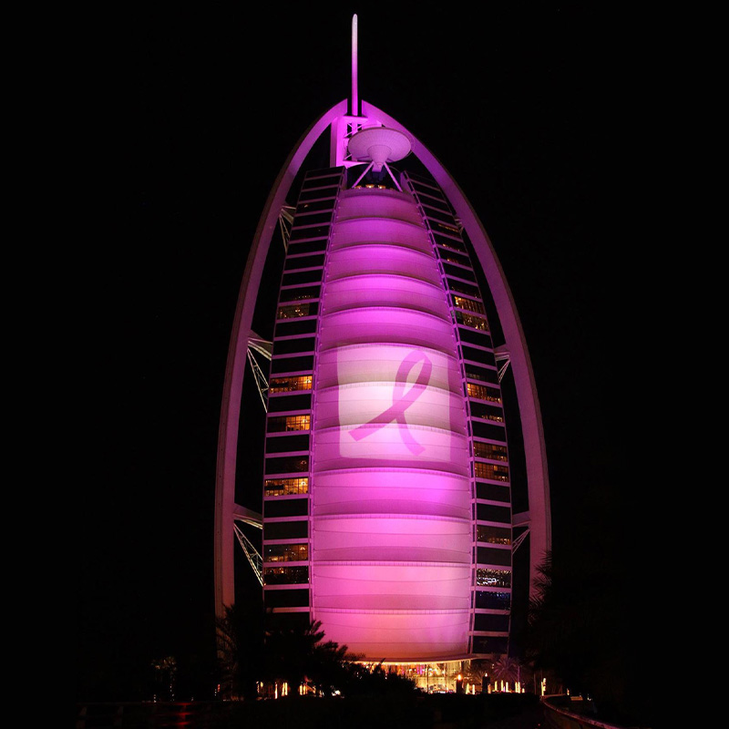 Image du Burj Al Arab pour l'article les origines de octobre rose